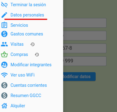 menu datos personales